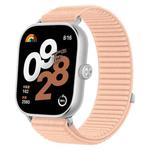 For Xiaomi Smart Band 9 Pro/8 Pro/Redmi Watch 5/4 xDfind Woven Nylon Hook And Loop Fastener Watch Band(Pink)