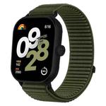 For Xiaomi Smart Band 9 Pro/8 Pro/Redmi Watch 5/4 xDfind Woven Nylon Hook And Loop Fastener Watch Band(Spruce Green)