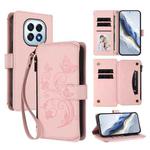 For OPPO F29 5G Global Butterfly Love Flower Multi-card Zipper Wallet Leather Phone Case(Pink)