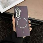 For Samsung Galaxy Z Fold7 Carbon Fiber Texture MagSafe Phone Case(Purple)