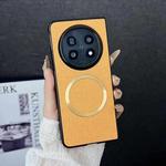 For Honor Magic V5 CD Magsafe Magnetic Cloth Texture Phone Case(Orange)