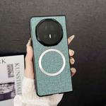 For Honor Magic V5 CD Magsafe Magnetic Cloth Texture Phone Case(Light Green)