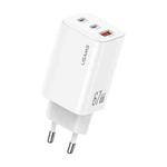 USAMS CC265 67W GaN 2 x Type-C, USB Triple-port Mini Fast Charger, Plug:EU Plug(White)