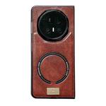For Honor Magic V5 Crazy Horse Pattern MagSafe Magnetic Phone Case(Coffee)