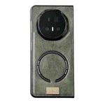 For Honor Magic V5 Crazy Horse Pattern MagSafe Magnetic Phone Case(Green)