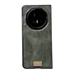 For Honor Magic V5 Crazy Horse Texture PU Phone Case(Green)