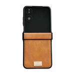 For Xiaomi Mix Flip 2 Crazy Horse Texture Three-stage Leather Phone Case(Brown)