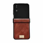For Xiaomi Mix Flip 2 Crazy Horse Texture Three-stage Leather Phone Case(Red)