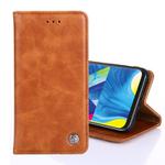 For Samsung Galaxy S20+ Non-Magnetic Retro Texture Horizontal Flip Leather Case with Holder & Card Slots & Wallet(Brown)