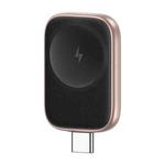 For Apple Watch Series USAMS CD247 USB-C / Type-C Plug Portable Watch Wireless Charger(Desert Gold)