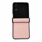 For Xiaomi Mix Flip 2 Three Parts Vertical Texture Protective Phone Case(Pink)