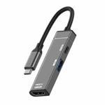 Type-C to Type-C, USB-A, HDMI HUB Docking Station(Grey)