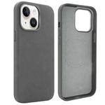 For iPhone 15 VIETAO Suede MagSafe PU Leather Phone Case(Dark Grey)