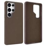 For Samsung Galaxy S25 Ultra 5G VIETAO Suede MagSafe PU Leather Phone Case(Coffee Brown)