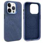 For iPhone 13 Pro Max VIETAO Retro Denim Texture PU Leather MagSafe Phone Case(Dark Blue)