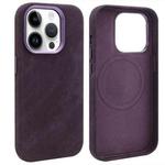 For iPhone 13 Pro VIETAO Retro Denim Texture PU Leather MagSafe Phone Case(Dark Purple)