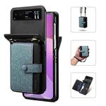 For Motorola Razr 40 Crossbody Color Matching Folding Phone Case(Sky Blue)