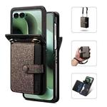 For Motorola Razr 60 Ultra / Ultra 2025 Crossbody Color Matching Folding Phone Case(Dark Grey)