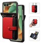 For Motorola Razr 60 / Razr 2025 Crossbody Color Matching Folding Phone Case(Red)