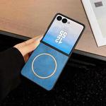 For Samsung Galaxy Z Flip5 Crazy Horse Texture MagSafe Phone Case(Blue)