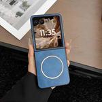 For Motorola Razr 60 Ultra Crazy Horse Texture MagSafe Phone Case(Blue)