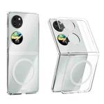 For Huawei P50 Pocket ABEEL Transparent MagSafe Magnetic Scratch-resistant PC Phone Case(Transparent)