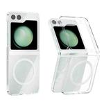 For Samsung Galaxy Z Flip5 5G ABEEL Transparent MagSafe Magnetic Scratch-resistant PC Phone Case(Transparent)