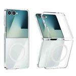 For Samsung Galaxy Z Flip7 5G ABEEL Transparent MagSafe Magnetic Scratch-resistant PC Phone Case(Transparent)
