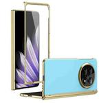 For OPPO Find N5 Integrated AG Frosted Vacuum Plating Phone Case(Ice Blue)