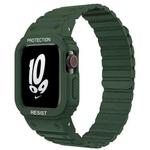 For Apple Watch Ultra 2 / Ultra 49mm xDfind Magnetic Silicone Watch Band with Integrated Watch Cover(Green)