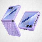 For Samsung Galaxy Z Flip7 5G Integrated Full Coverage Diamond Texture Phone Case(Purple)