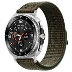 For Samsung Galaxy Watch8 / 8 Classic xDfind Nylon Hook and Loop Fastener Watch Band(Dark Green Orange)