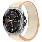 For Samsung Galaxy Watch8 / 8 Classic xDfind Nylon Hook and Loop Fastener Watch Band(Milky White)