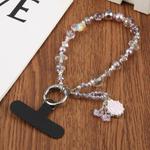 Elegant Bead Chain Universal Phone Anti-lost Crystal Beads Charm Strap(Purple)