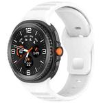 For Samsung Galaxy Watch Ultra/Ultra 2025 xDfind Round Dots Silver Stud Buckle Silicone Watch Band(White)