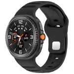 For Samsung Galaxy Watch Ultra/Ultra 2025 xDfind Round Dots Silver Stud Buckle Silicone Watch Band(Black)