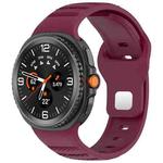 For Samsung Galaxy Watch Ultra/Ultra 2025 xDfind Round Dots Silver Stud Buckle Silicone Watch Band(Wine Red)