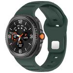 For Samsung Galaxy Watch Ultra/Ultra 2025 xDfind Round Dots Silver Stud Buckle Silicone Watch Band(Dark Green)