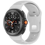 For Samsung Galaxy Watch Ultra/Ultra 2025 xDfind Round Dots Silver Stud Buckle Silicone Watch Band(Light Grey)