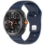 For Samsung Galaxy Watch Ultra/Ultra 2025 xDfind Round Dots Silver Stud Buckle Silicone Watch Band(Midnight Blue)