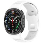 For Samsung Galaxy Watch8 / 8 Classic xDfind Round Dots Silver Stud Buckle Silicone Watch Band(White)