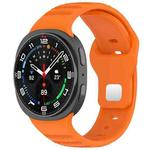For Samsung Galaxy Watch8 / 8 Classic xDfind Round Dots Silver Stud Buckle Silicone Watch Band(Orange)