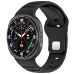 For Samsung Galaxy Watch8 / 8 Classic xDfind Round Dots Silver Stud Buckle Silicone Watch Band(Black)