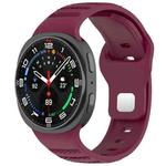 For Samsung Galaxy Watch8 / 8 Classic xDfind Round Dots Silver Stud Buckle Silicone Watch Band(Wine Red)