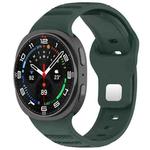 For Samsung Galaxy Watch8 / 8 Classic xDfind Round Dots Silver Stud Buckle Silicone Watch Band(Dark Green)