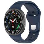 For Samsung Galaxy Watch8 / 8 Classic xDfind Round Dots Silver Stud Buckle Silicone Watch Band(Midnight Blue)