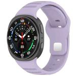 For Samsung Galaxy Watch8 / 8 Classic xDfind Round Dots Silver Stud Buckle Silicone Watch Band(Purple)