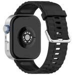 For Huawei Watch Fit4 Pro / Fit4 / Fit3 xDfind Silver Buckle Solid Color Silicone Watch Band(Black)