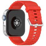For Huawei Watch Fit4 Pro / Fit4 / Fit3 xDfind Silver Buckle Solid Color Silicone Watch Band(Red)