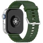 For Huawei Watch Fit4 Pro / Fit4 / Fit3 xDfind Silver Buckle Solid Color Silicone Watch Band(Army Green)